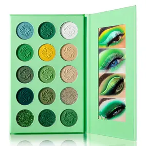 Avocado Green Eyeshadow Palette , Highly Pigmented Eyeshadow Pallete Matte Shimmer Glitter Eye Shade Grinch Makeup, Long Wear Cruelty Free Yellow Emerald Green Eye Shadow Pallet