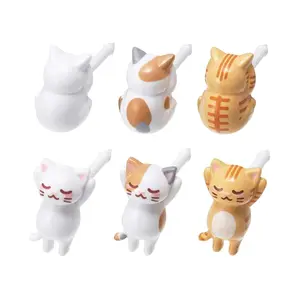 Japanese Cat Food Picks - Cute Kitty Sandwich Skewers for Bento Boxes, Fruit, Snacks, Party Food - 6 Pack