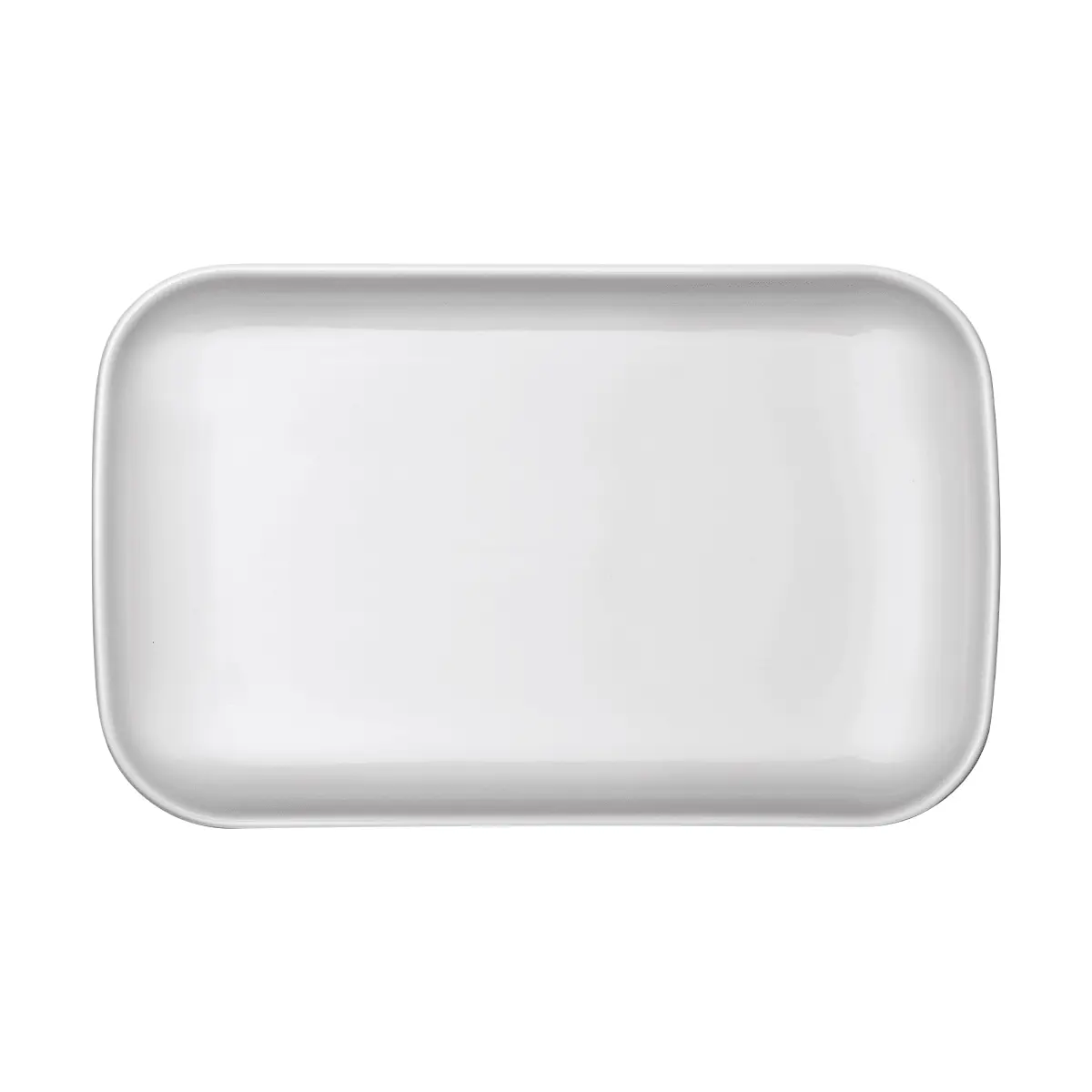 BUYDEEM Ceramic Steamer Plate for Stew Pots, Reinforced Porcelain Serving Dish, White, 280x180x32mm, CT1004