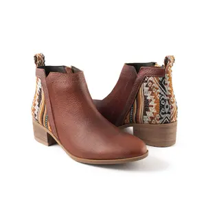 Brown Leather Bootie