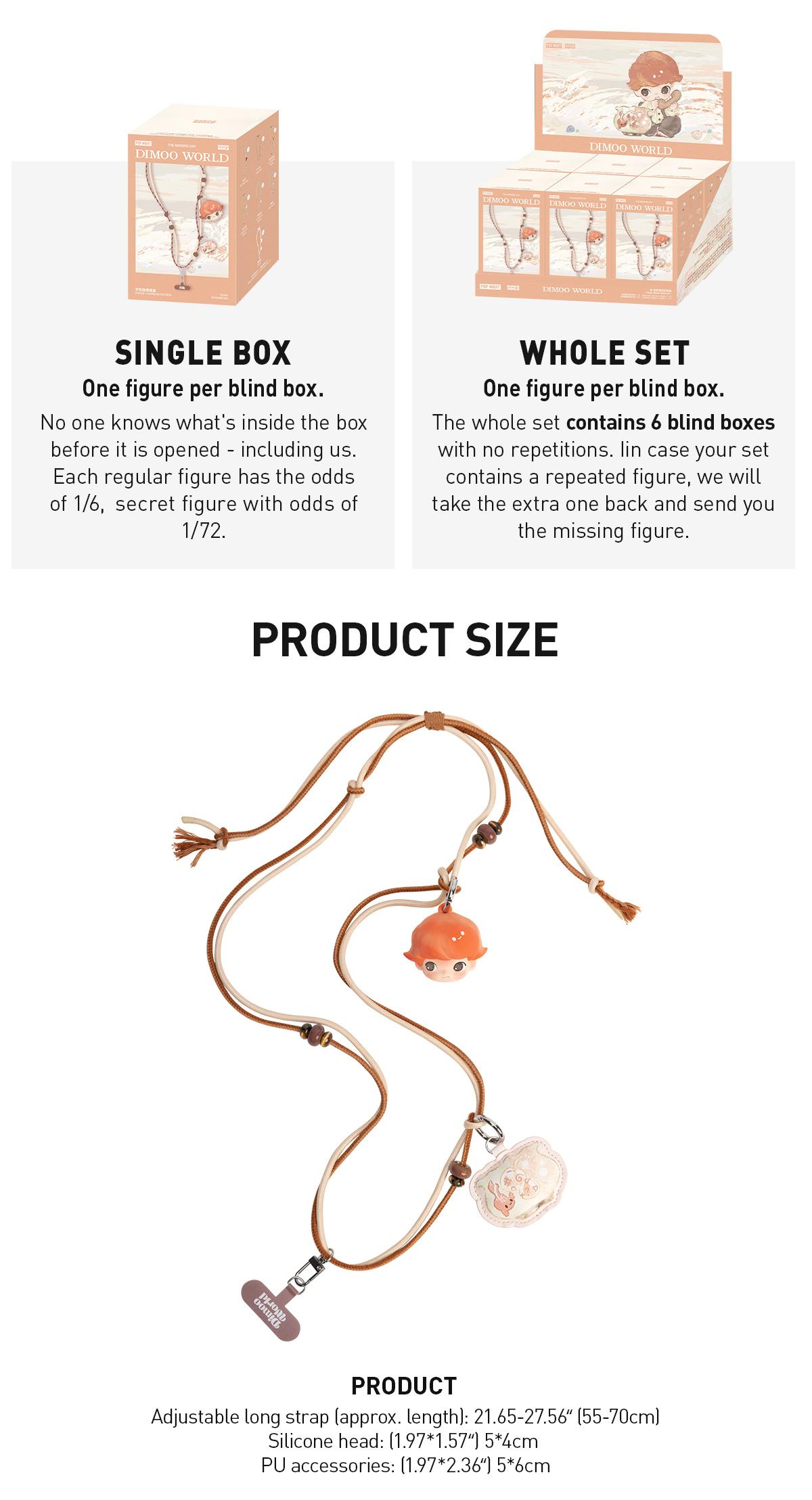 POP MART DIMOO The Missing Day Series Figures-Phone Charm Blind Box