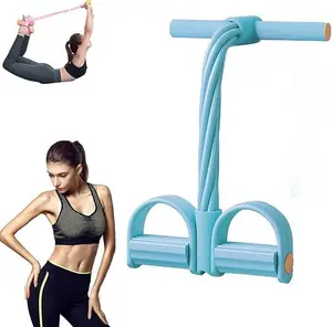 8 Tube Pedal Resistance Device Stretching Workout Fitness Bands 21 Bands Detachable Adjustable for Men Women Elders and Athletes