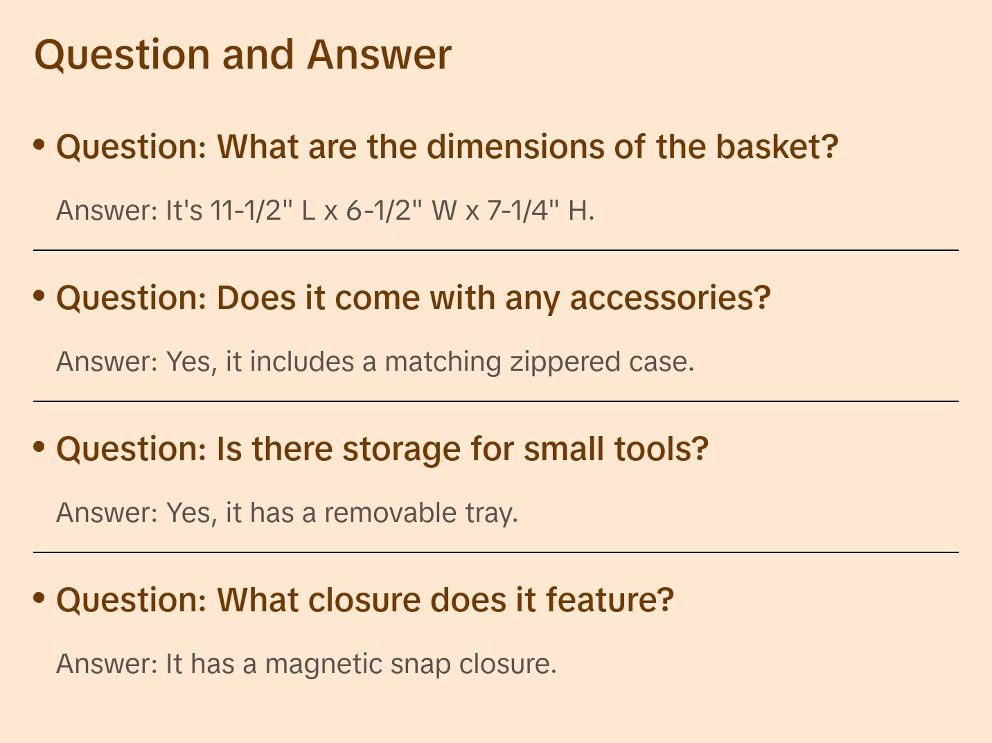 Rectangular Sewing Basket with Zippered Case, Medium