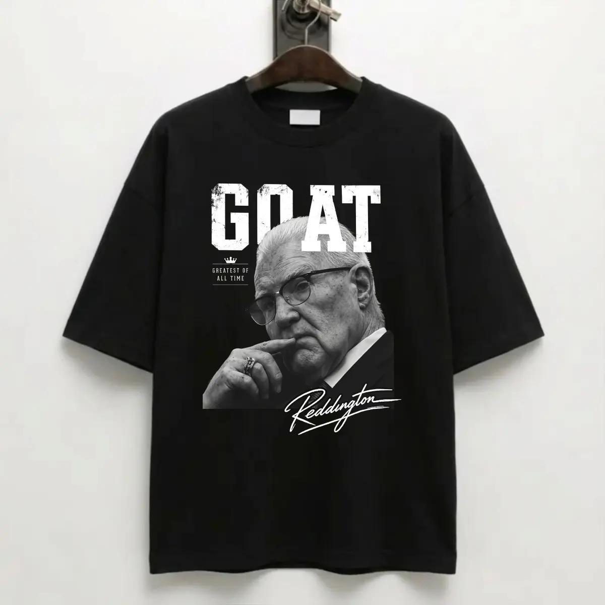 Goat Kevin Reddington Signature Shirt, Vintage Black & White Portrait Graphic Tee, Greatest Of All Time Legend Shirt, Retro Casual Top