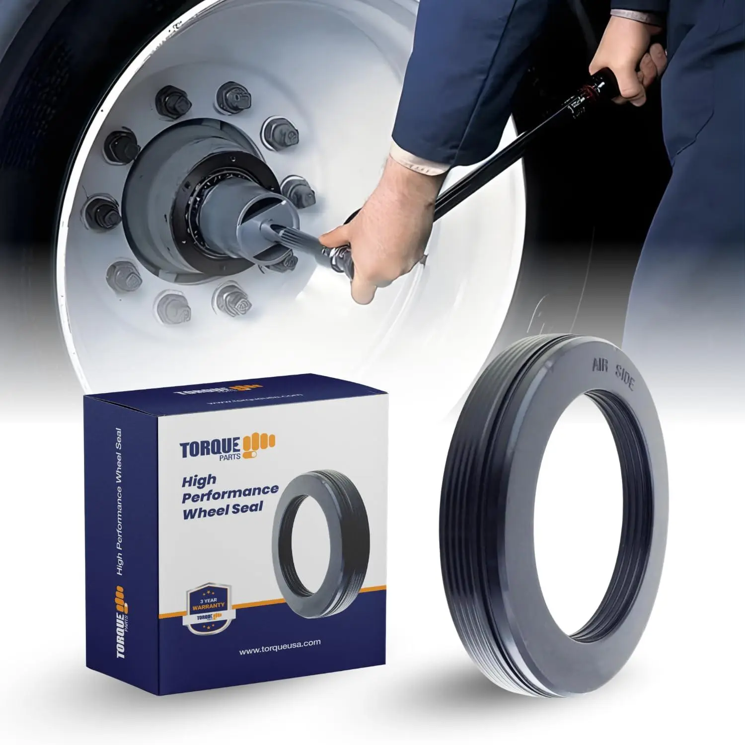 TORQUE High Performance Wheel Seal Drive Trailer (Replaces Stemco 373-0123, SKF 42500 42627 42623) Replacement for Freightliner Kenworth Peterbilt Navistar Volvo semi Trucks (TR0123C)