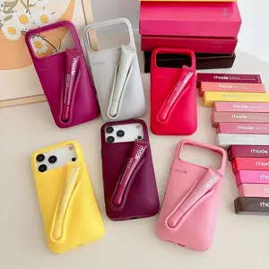 Aesthetic Phone Case with Lip Gloss Holder for iPhone | Cute Girl Style Cover