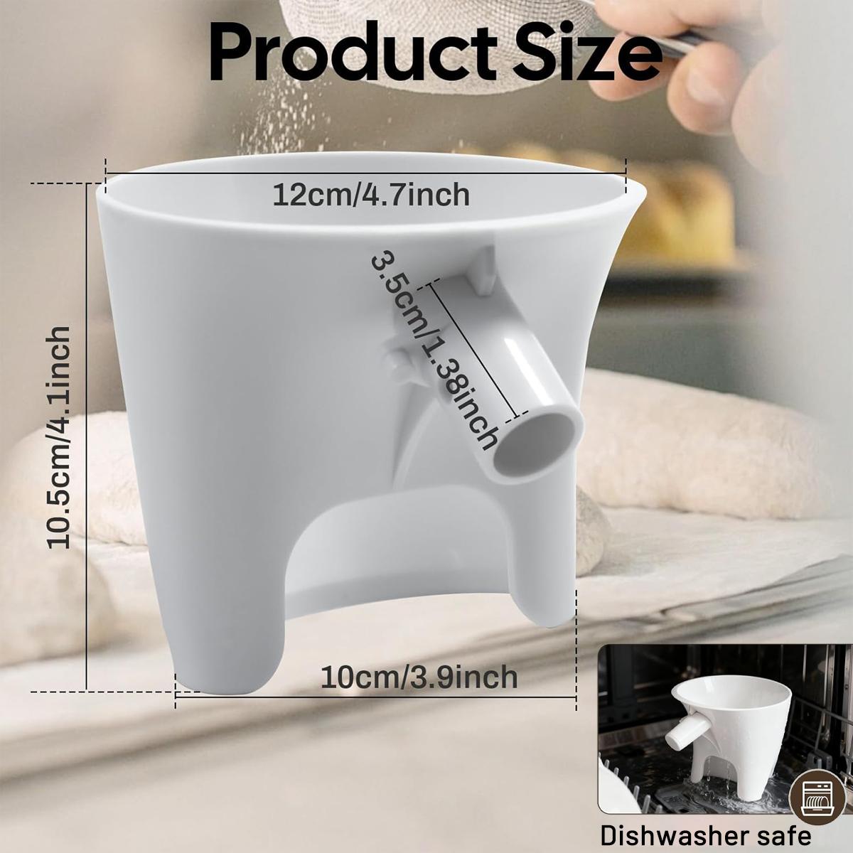 Tilt-Head Stand Mixer Flour Funnel, 4.5-5 Qt Bowl Fit, Dishwasher-Safe Baking Tool for Bakers, Convenient Household Kitchen Appliance Accessory for Dry & Wet Ingredients to Boost Baking Efficiency & Mixing Process toolupgrade Tilt-Head Stand Mixer Flour Funnel, 4.5-5 Qt Bowl Fit, Dishwasher-Safe Baking Tool for Bakers, Convenient Household Kitchen Appliance Accessory for Dry & Wet Ingredients to Boost Baking Efficiency & Mixing Process toolupgrade