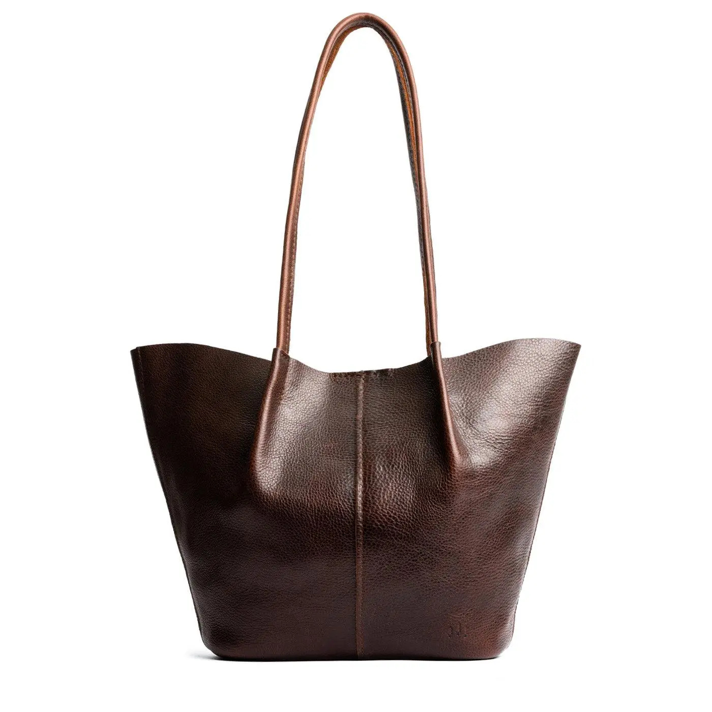 Portland Leather Devan Bucket Tote - Relaxed Structured Carry - Leather Bucket Tote, Wide Interior, Shoulder Carry