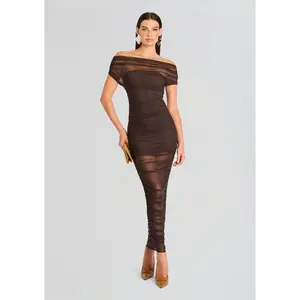 Noel Mesh Midi Dress