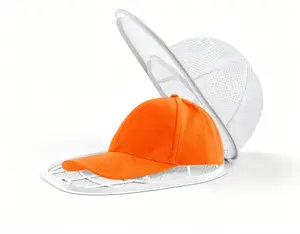 Baseball Cap Washer with Zipper Mesh Bag, Anti-Deform Hat Washing Cage Frame for Washing Machine, Practical Household Laundry Accessory for Baseball & Sports Caps washer cage