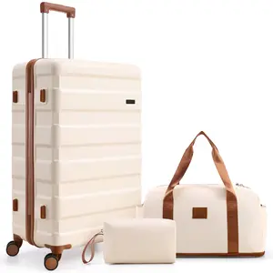Luggage Sets 3/5 Piece, 4-Yr Warranty Durable Suitcase Dual-Spinner Wheel TSA Lock, Lightweight Travel Hardshell ABS Carry on Luggage for Men&Women