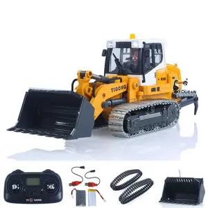 1:50 RC Electric Lifting Tracked Loader LR636 2.4G Construction Vehicle Metal Bucket Tracks Ripper RTR Model Light Sound Battery Remote Control Forklift Remote Control
