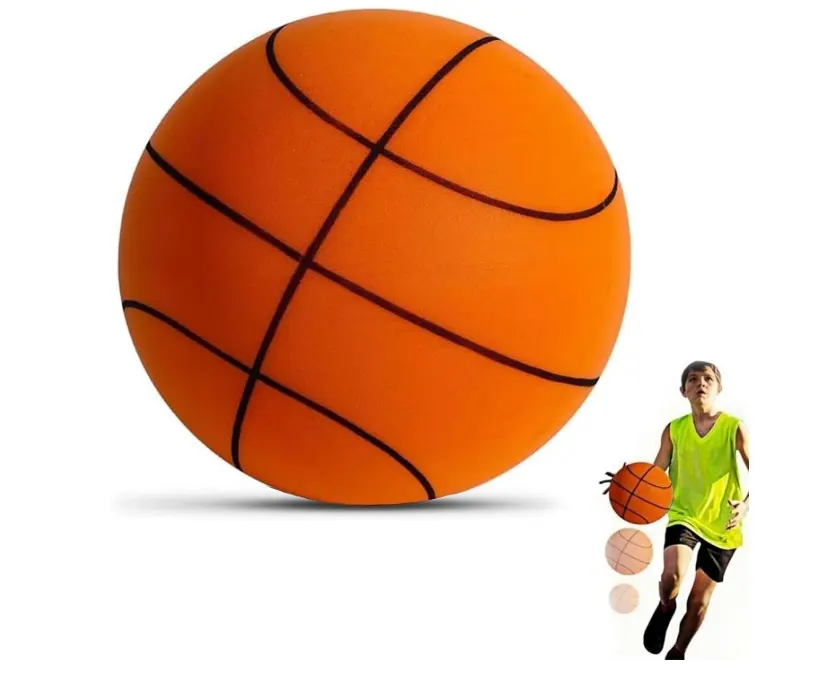 Silent Basketball Size 7 (29.5") - 2026 New Upgrade Foam Basketball for Indoor and Outdoor Games