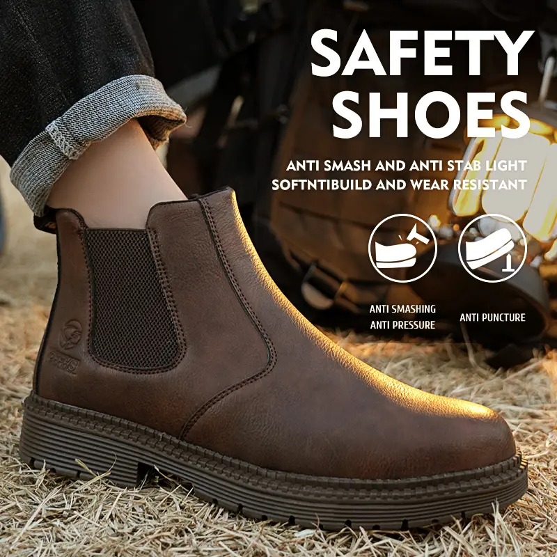 Splash Proof Smash Puncture Resistant Breathable Safety Shoes Work Boots Footwear Sport Walking Slip Lace Fashion Classy Casual Chic Comfort Stitching Durable Outdoor Cushion Essential Stylish Trendy versatile modern