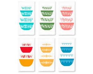 Pyrex-Inspired Cotton Tea Towel – Retro Kitchen Gift