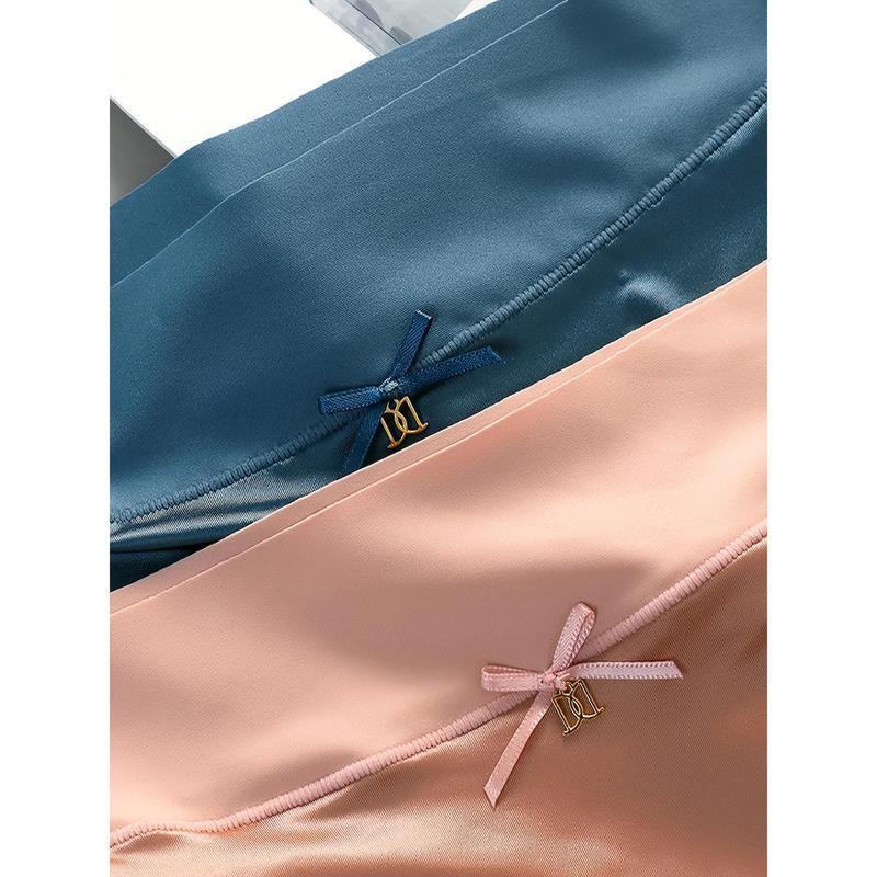 Womens Mid-Rise Underwear Seamless Waisted Briefs SilkyStretch No Show Breathable Full Coverage Ladies Panties 6Pack period knickers gift with meaning innersy woman solid color high waist brief waisted panty