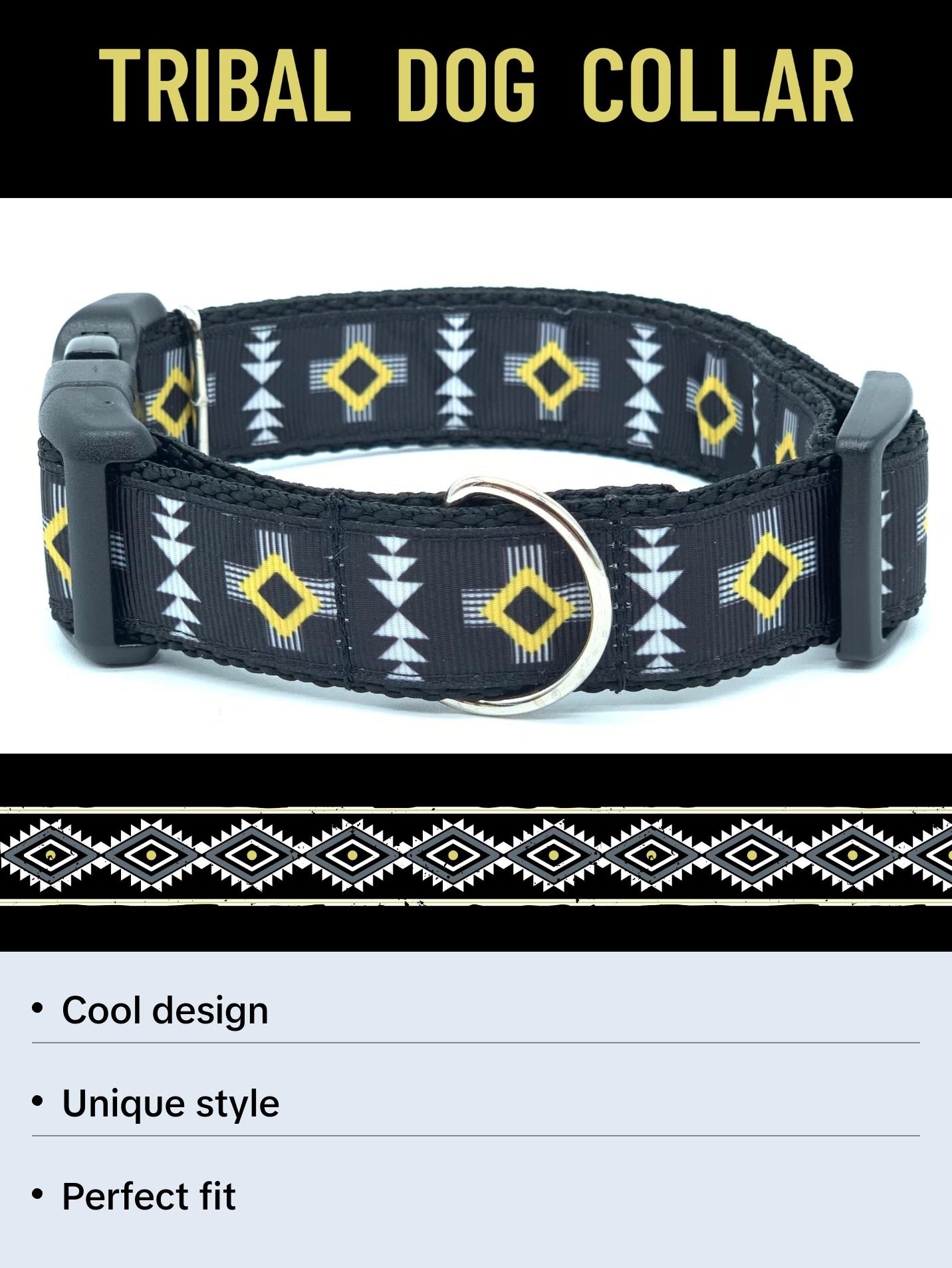 Tribal Aztec Native Dog Collar
