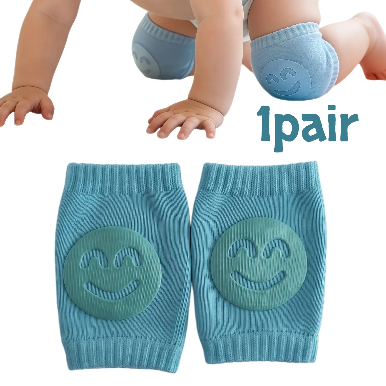 1 Pair Knee Pads, Soft Non-Slip Durable Thickened, Suitable for Crawling, Gently Protecting Children's Knees, Crawling Safety Gear