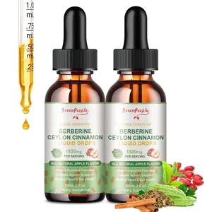 (2 Pack) Berberine Liquid Drop with Ceylon Cinnamon, Milk Thistle, Artichoke, Berberine HCl Supplement for Supports Healthy Immune Function, Anti-oxidant, & Overall Wellness
