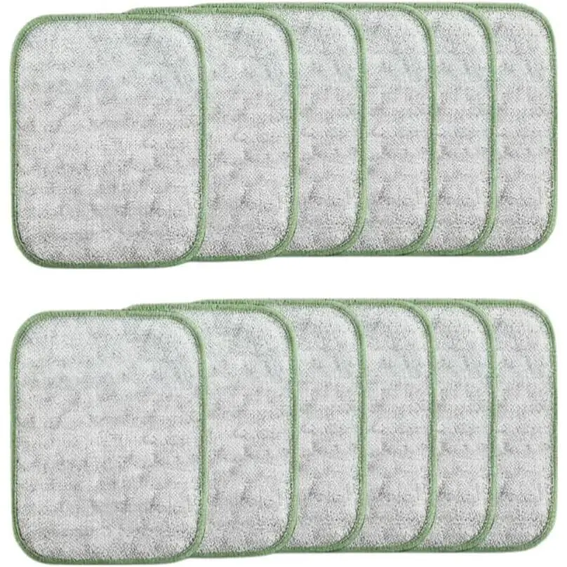 10Pcs Dishcloth, Double-Sided Reusable Kitchen Cleaning Scrub Cloths for Pots, Pans & Dishes