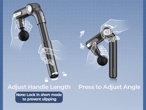 KingPavonini Foldable Massage Gun with Dual-Ball Head, Adjustable Head & Extendable Handle, Handheld Back Massage Gun, Portable Percussion Massager Gun, Gift for Men Women KingPavonini Foldable Massage Gun with Dual-Ball Head, Adjustable Head & Extendable Handle, Handheld Back Massage Gun, Portable Percussion Massager Gun, Gift for Men Women