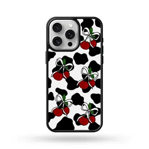 Cowprint Cherry Bow Phone Case