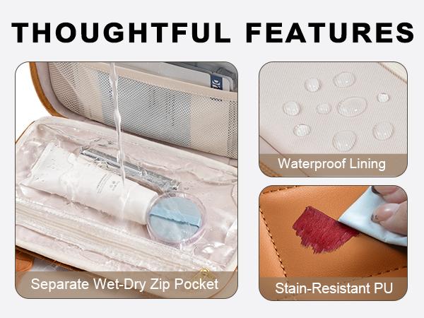 Bagstellar Wide-open Makeup Bag, PU Leather Toiletry Bag for Women, Quilted Travel Bag Organizer Water-resistant Cosmetic Bag with Handle for Toiletries, Essentials, Accessories Bagstellar Wide-open Makeup Bag, PU Leather Toiletry Bag for Women, Quilted Travel Bag Organizer Water-resistant Cosmetic Bag with Handle for Toiletries, Essentials, Accessories