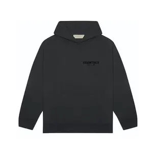 Fear of God Essentials Pull-Over Hoodie (SS22) (Black / Stretch Limo)