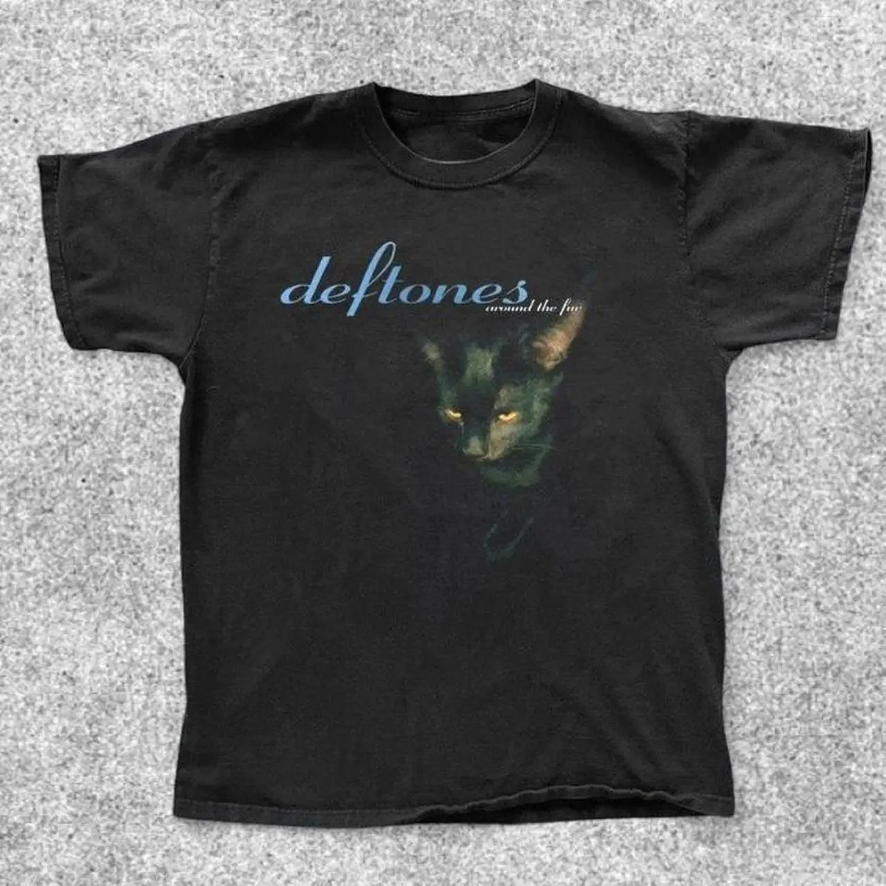 Deftones Around The Fur Cat Graphic Baby Tee Trendy Y2K Women Youth Shirt