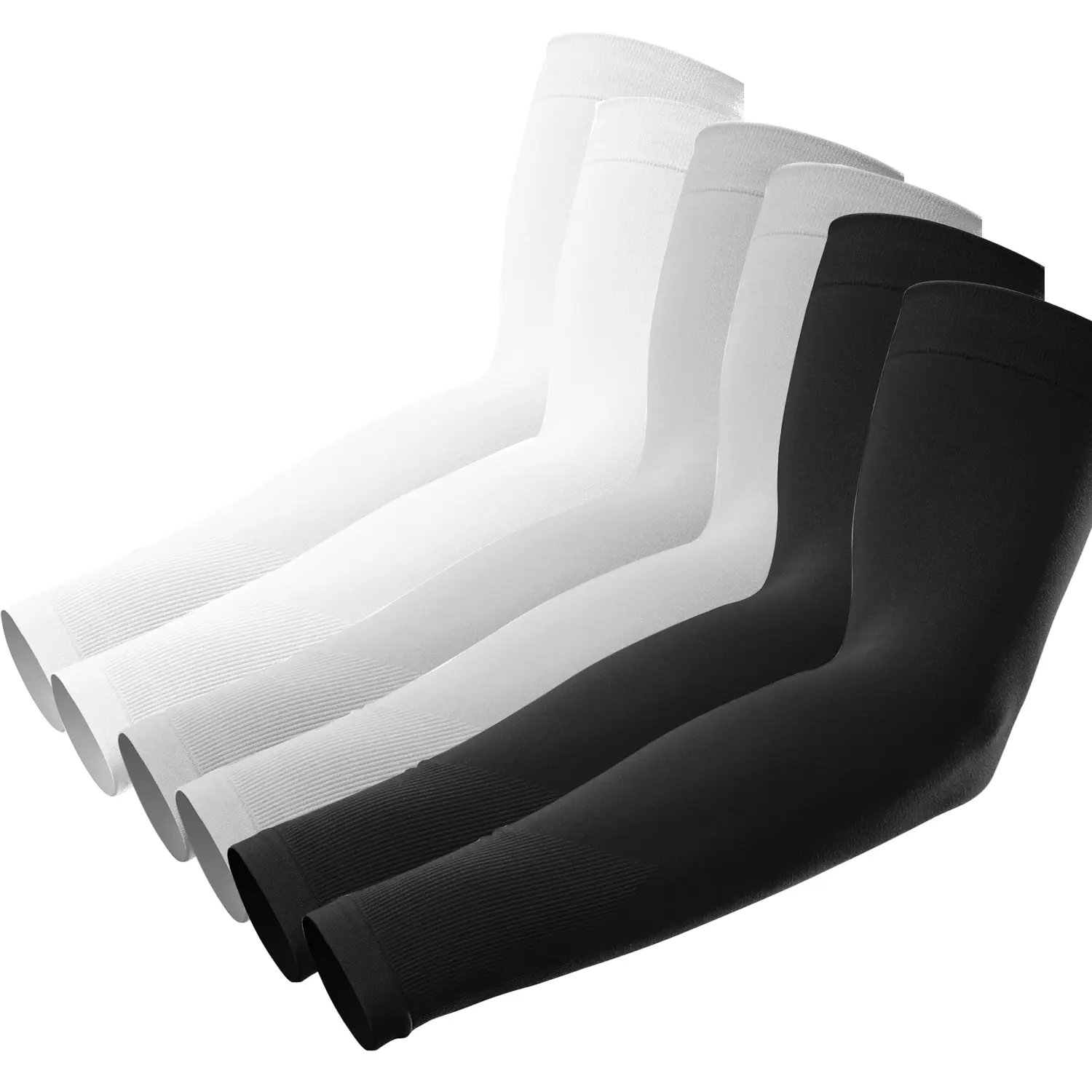 6 Pairs of UPF 50+ UV Protection Cooling Arm Sleeves for Men and Women - Compression Cooling Sleeves for Sports & Outdoor Activities