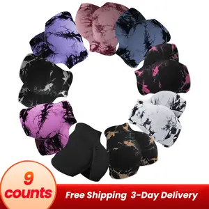 TCVC Women's Tie Dye High Waist Sports Shorts, Casual Comfy Breathable Skinny Athleisure Casual Shorts for Yoga Gym Workout Running,Ladies Sportswear for Spring and Summer