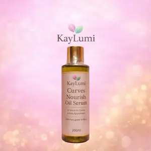 KayLumi Curves Nourish Oil Serum – Herbal Blend with Fenugreek & Maca – 200ml Body Oil