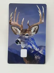 Rustic Deer Credit Card Cover – Outdoor & Hunting Style Debit Card Wrap, Cute Waterproof Card Cover