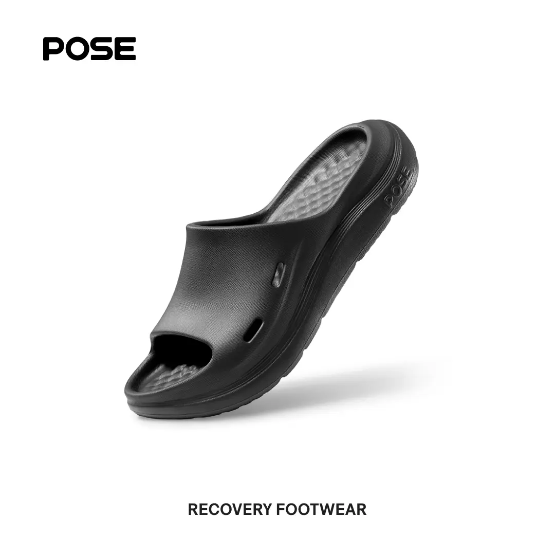 POSE RELAX-FIT 1.0 Women's/ Men's Slides Recovery Sandals Lightweight, Cushioned, Shock-Absorbing Slides for Walking, Standing, and All-Day Comfort,Footwear Slipper, Shoe, Walking Shoes, Flat Sole ，Plantar Fasciitis Relief, Foot Pain & Heel Pain