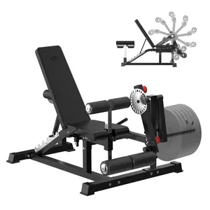 Finer Form GLX Adjustable Weight Bench with Leg Extension and Curl Machine. Total Body Bench for Home Gym. Great for Bench Press, Sit Ups, Preacher Curl, Hip Thrusts and other Plate-Loaded Exercises.