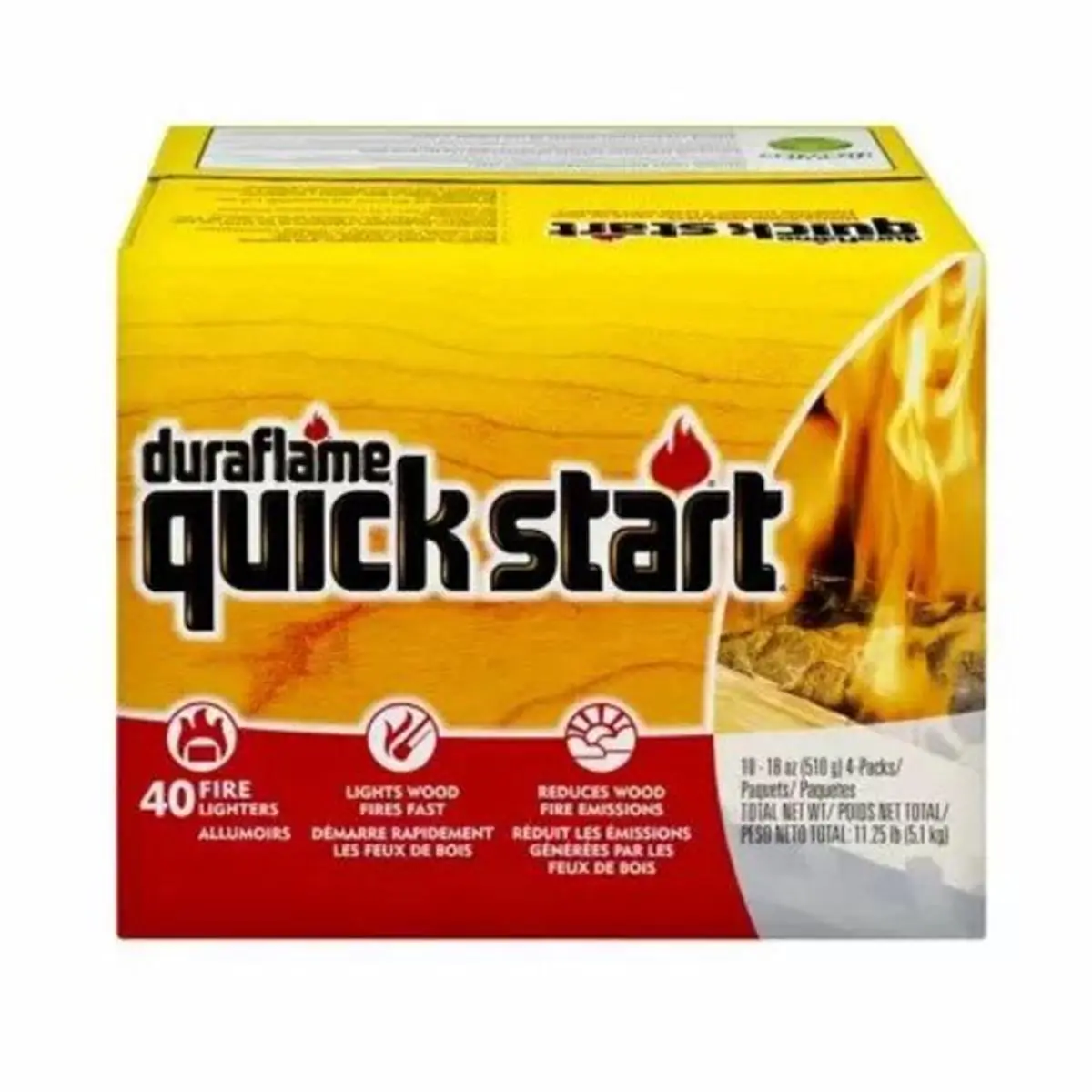 Duraflame Cowboy 206547 Wax Wood Fire Starters, Recycled Ignition-Safe Kitchen Quick Lighter Utensil - 1 Pack (1 Case of 175 Units), 4 Count, 7.5 lbs