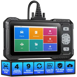 KINGBOLEN S608 Bi-Directional OBD2 Scanner with 4 Systems Diagnostics & 9 Resets, Free Lifetime Updates, 6.2" HD Touchscreen
