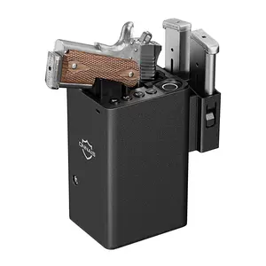 Biometric Gun Safe for Handgun - Quick Access Fingerprint Pistol Safe for Vehicle & Home, Stealth Mounted Security Box