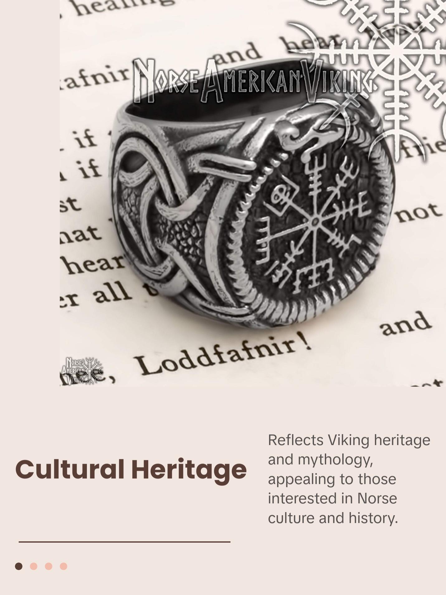 Viking Vegvisir Knot Ring 316L Stainless Steel