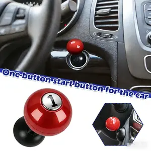 Joytutus Push Start Button Cover, Joystick Car Starter Protector, Metal One-Touch Push to Start Accessorie