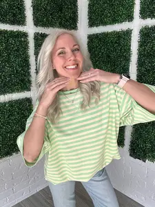 Prairie Stripe Oversized Top