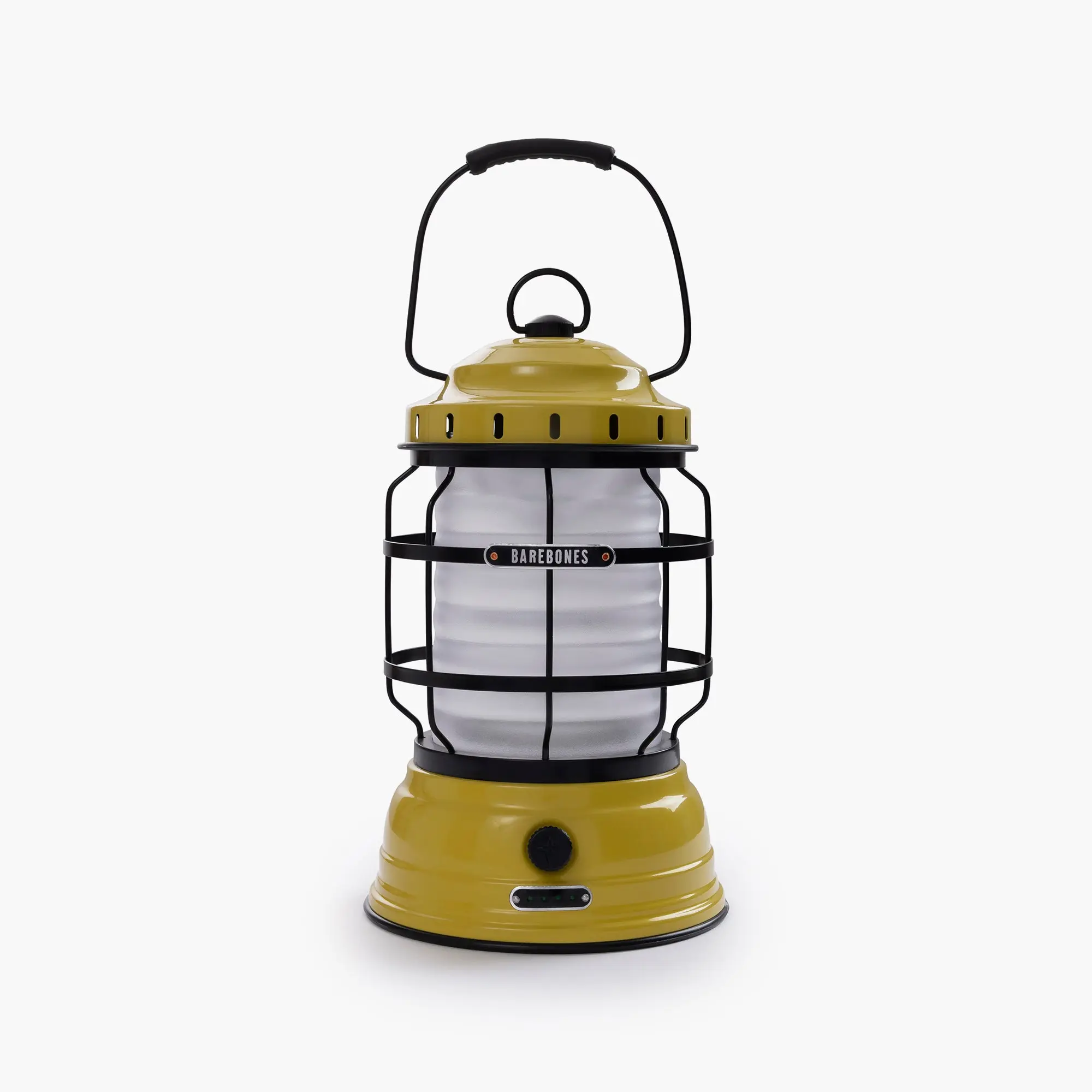 Barebones Minimalist Retro-Style LED Forest Lantern—a dimmable, rechargeable, and replaceable-battery camping lantern perfect for outdoor adventures, backyard gatherings, and emergencies，camping light