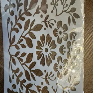 Flowers Stencil for Cake Decor 5in x 7in