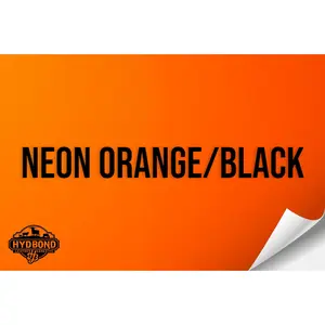 NEON ORANGE/BLACK HYDBOND LEATHERETTE SHEET (12"x24") ULTRAHYD®