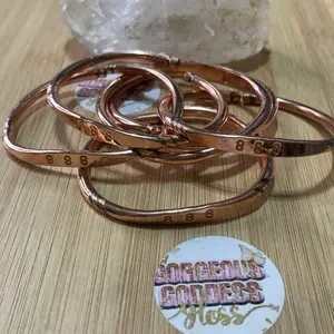 Angel Number Pure African  Authentic Stamped Copper  Bangle ( 1 BANGLE ONLY )