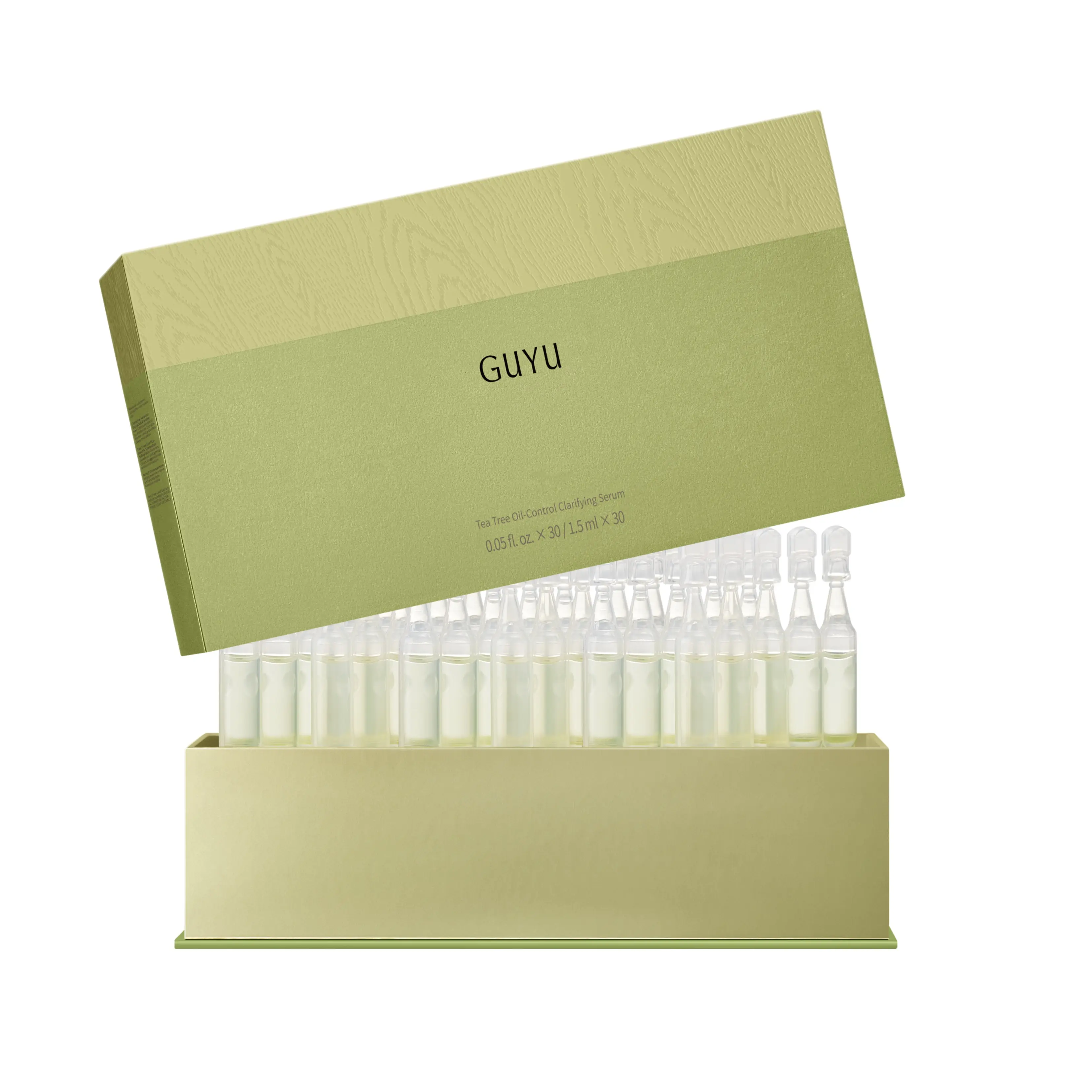 GUYU Tea Tree Oil-Control Clarifying Serum - Salicylic Acid 2.0 Face Serum for Oily & Acne-Prone Skin, Pore Minimizing, Redness Relief, Panthenol, Centella Asiatica & Ceramides, Hydrating, Skin Barrier Repair for Sensitive Skin