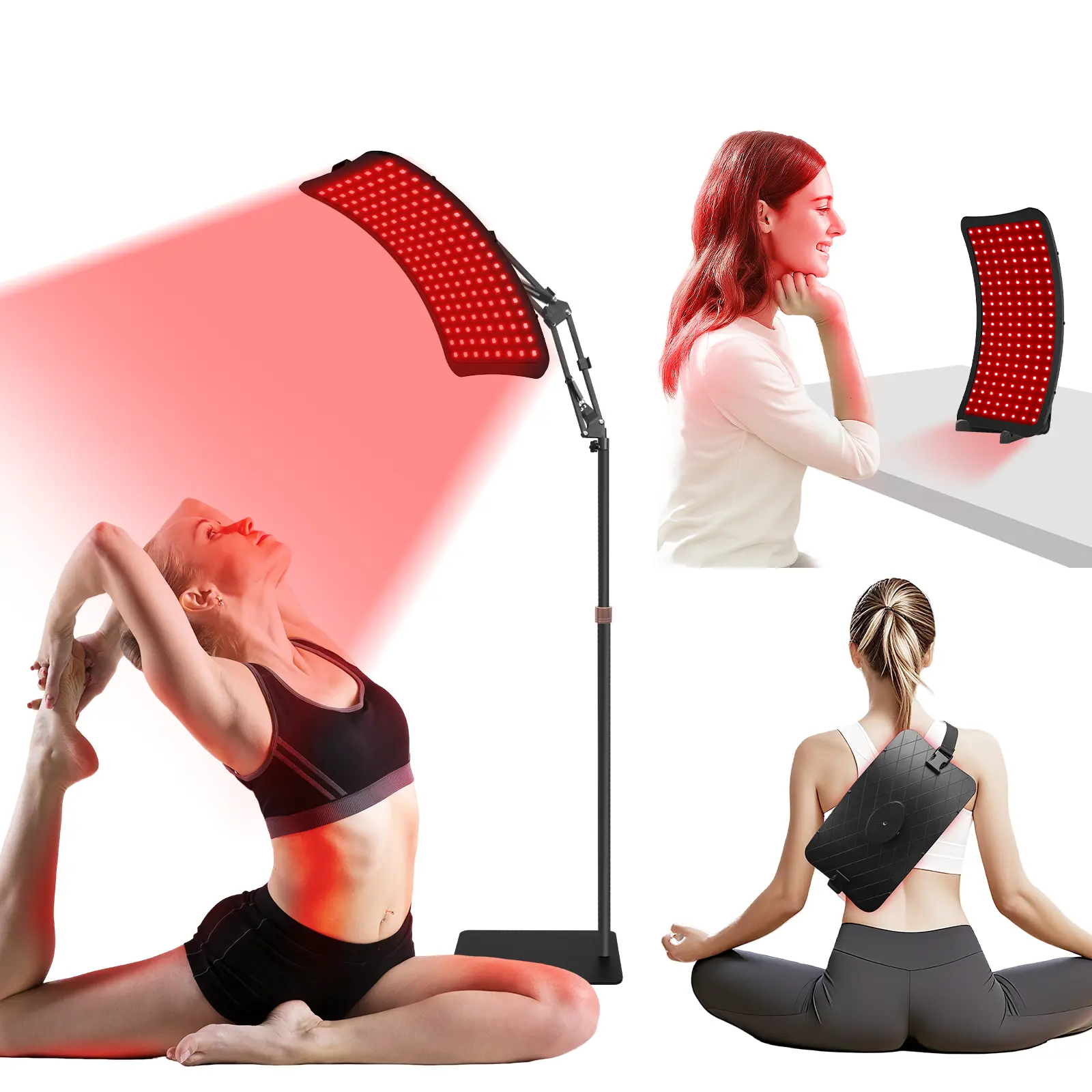 Red Light Therapy Lamp for Face & Body 152 LEDs 660nm & 850nm Infrared 3-in-1 redlight therapy device Panel for Skin Care Pain Relief Muscle Recovery with 4 Modes 5 Brightness Levels & 6 Timer Settings,dorm essentials