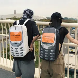 【Women's backpacks】Creative Large-Capacity Funny Phone Print Fashion Trend Couple Backpack