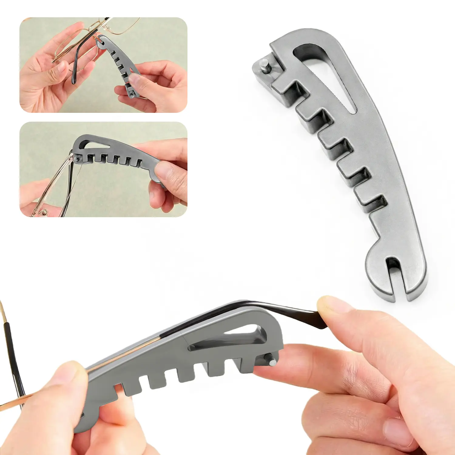 1 Count Eyeglass Curvature Adjuster Tool, Precision Glasses Frame Bender for Temple Arms & Nose Pads - Professional Optician Repair Kit for DIY Eyewear Maintenance