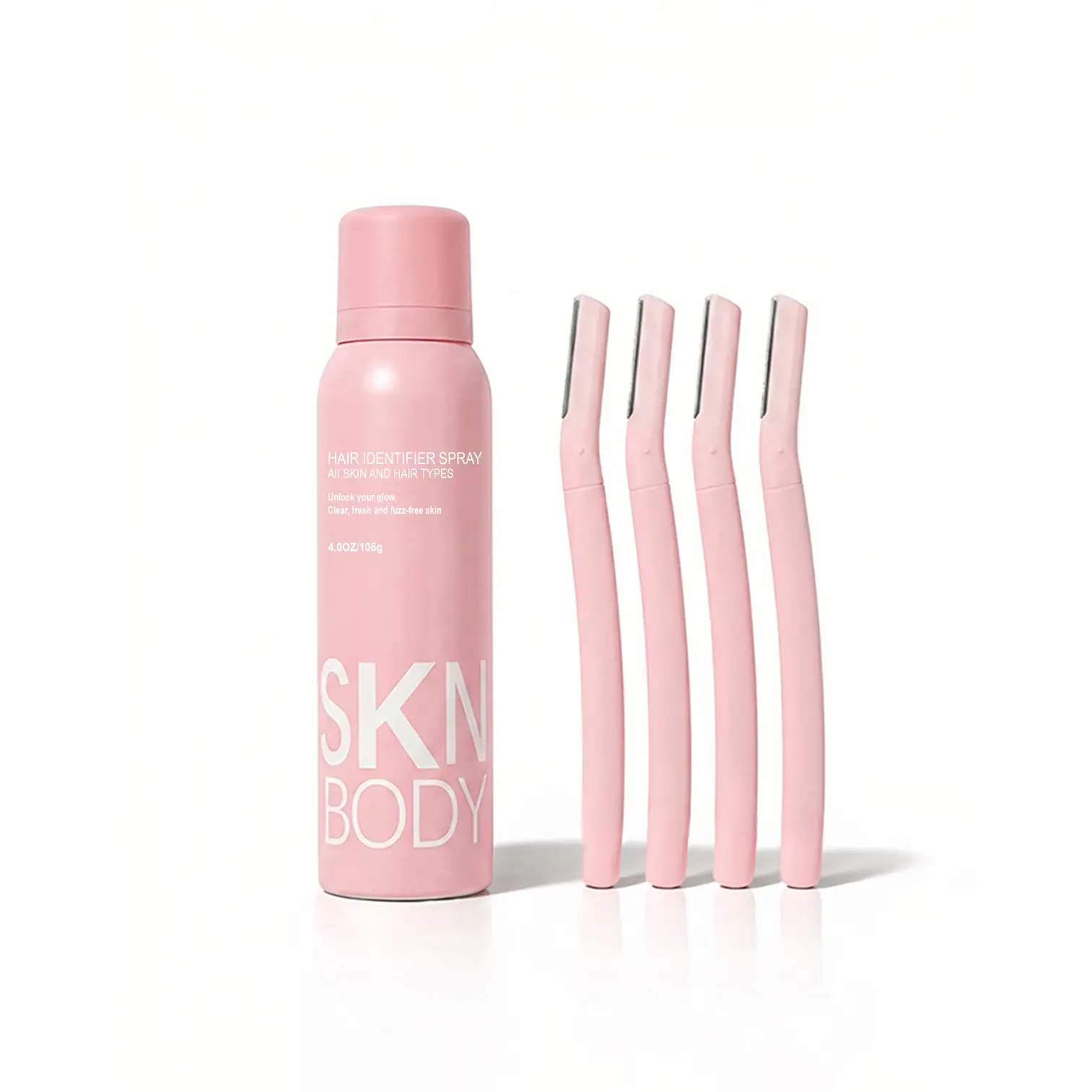 SKNBODY Hair Identifier Spray & Dermaplaning Razor Set – Facial Hair Removal Kit for Peach Fuzz, Smooth & Radiant Skin, Gentle Face Spray, Comfort Cosmetic Body Care